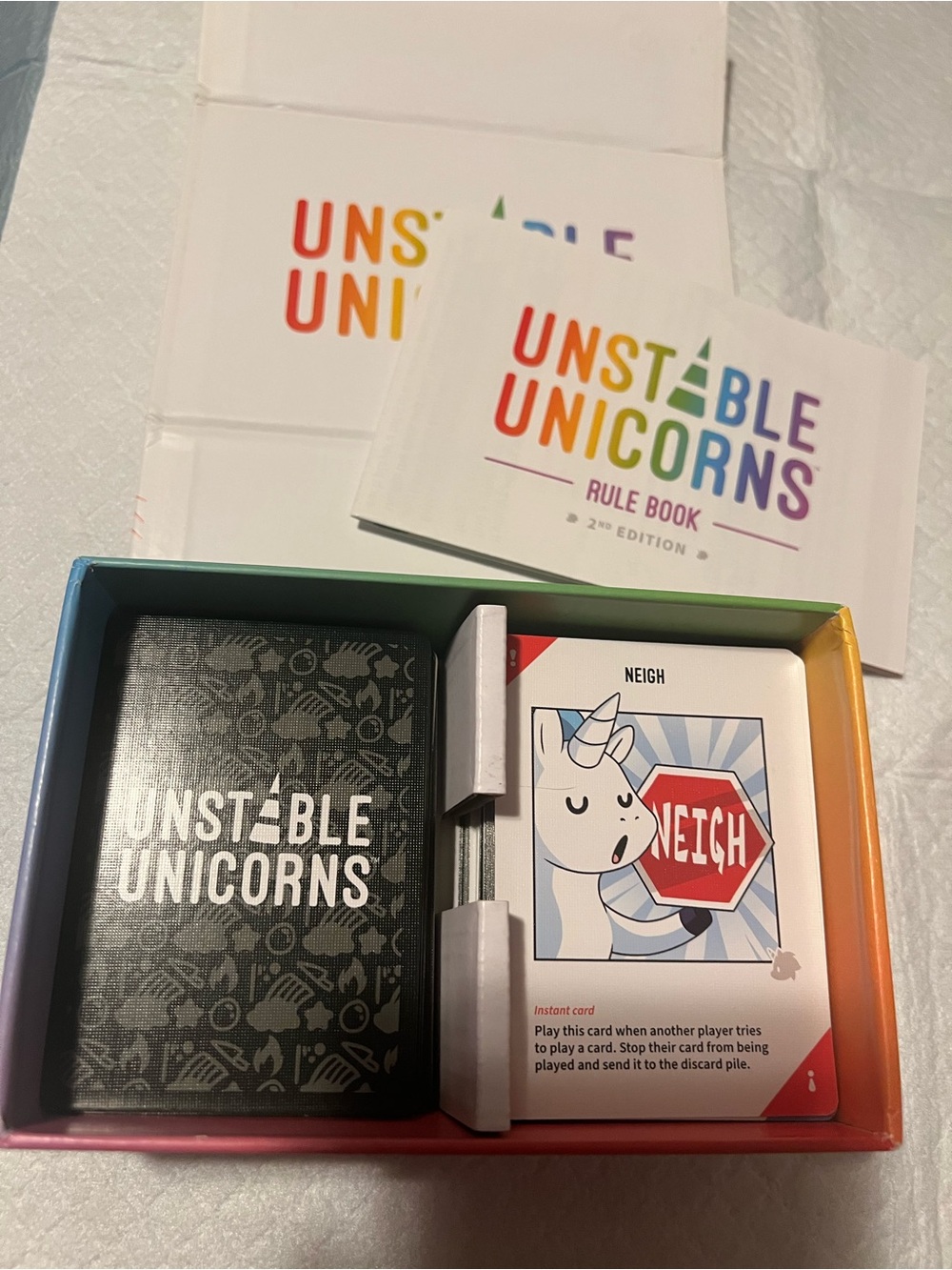 Kids Card Game – Black & Rainbow Box